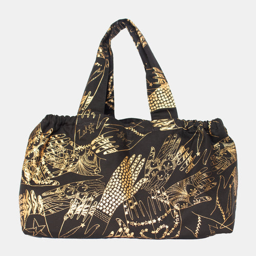 BASKET TOTE Mehndi Hands  (M)