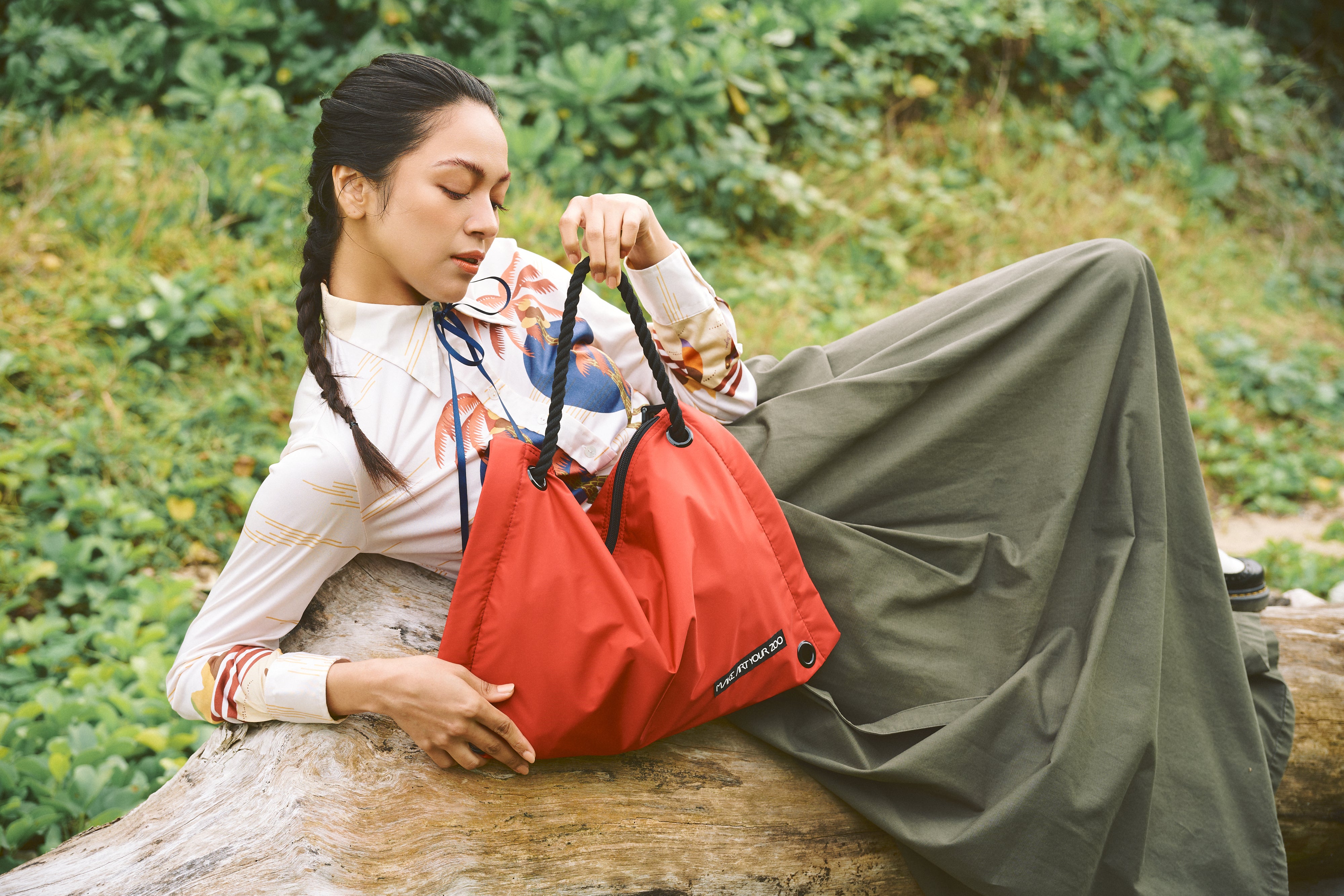 アート・デザイン・音楽 Shopping Bag Ladies Ann Marie Rousseau Elevate MAKE ART YOUR ZOO by Vintage Pieces