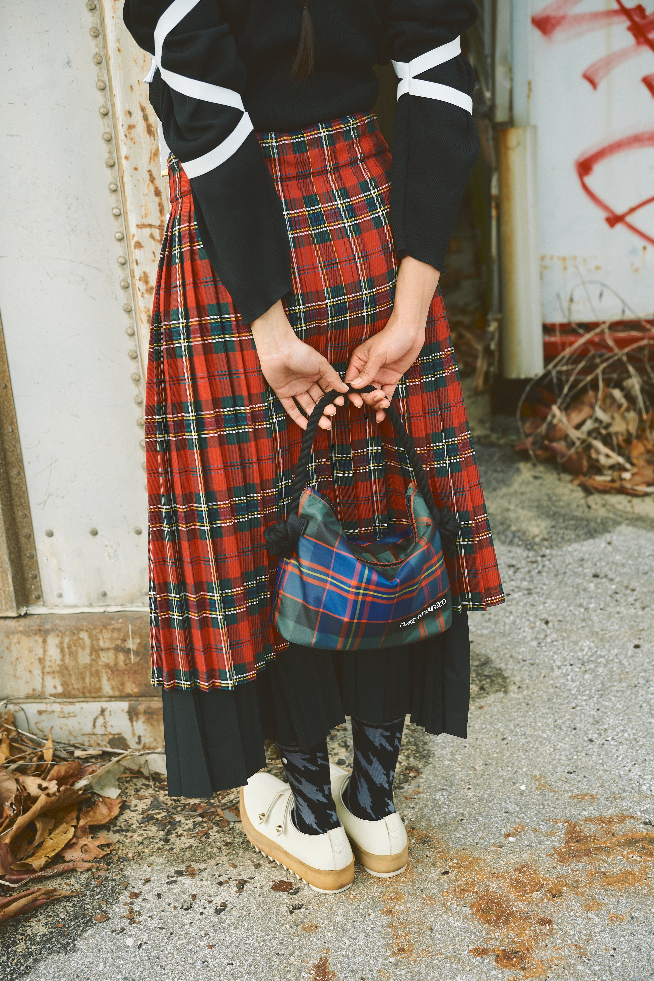 VANITY POUCH TARTAN