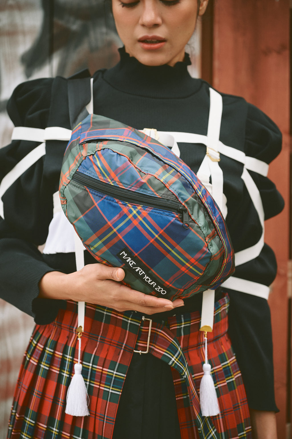 WAIST POUCH TARTAN