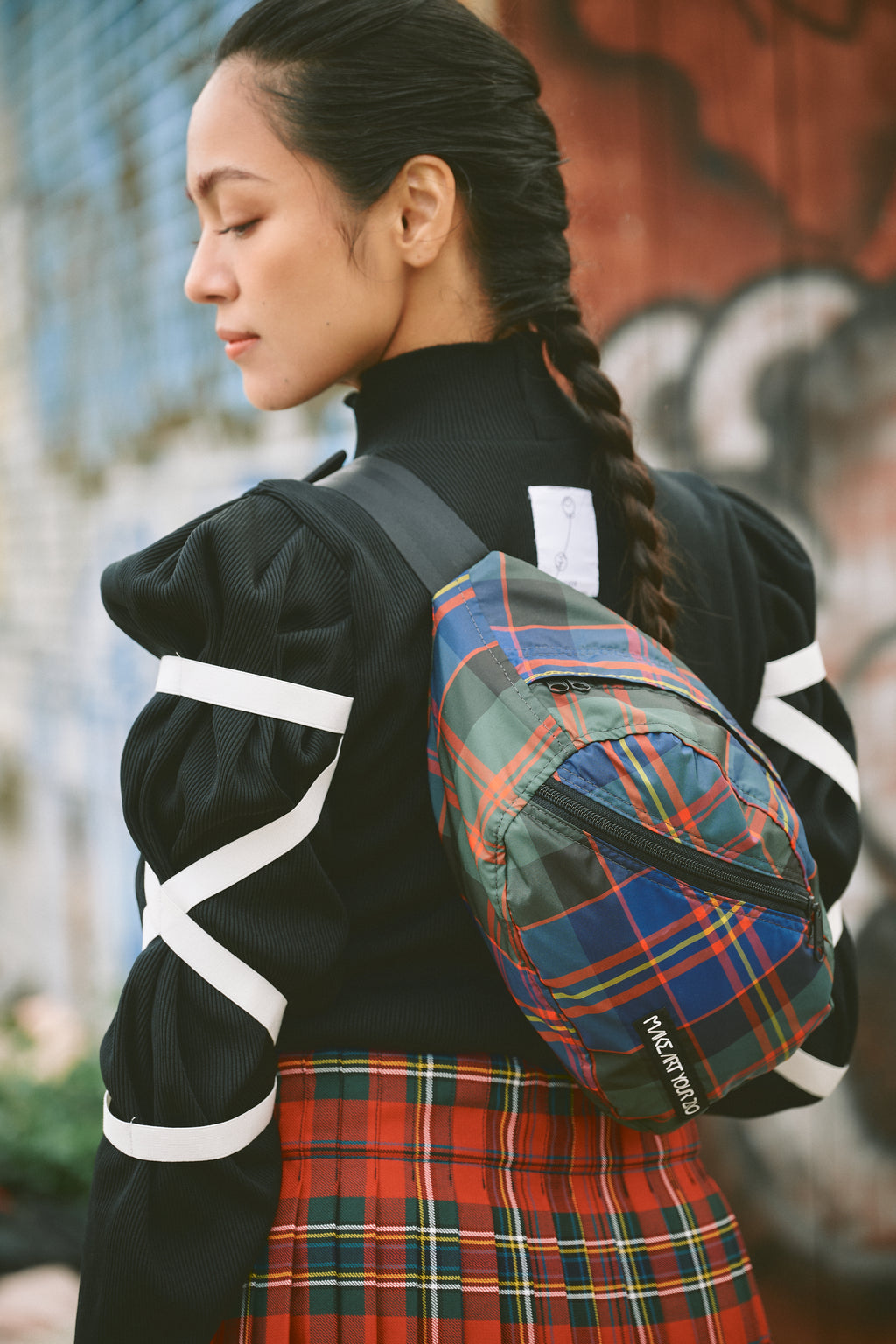 WAIST POUCH TARTAN