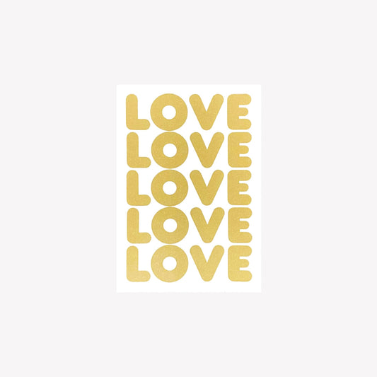 ポストカード / LOVE LOVE LOVE (Gold)