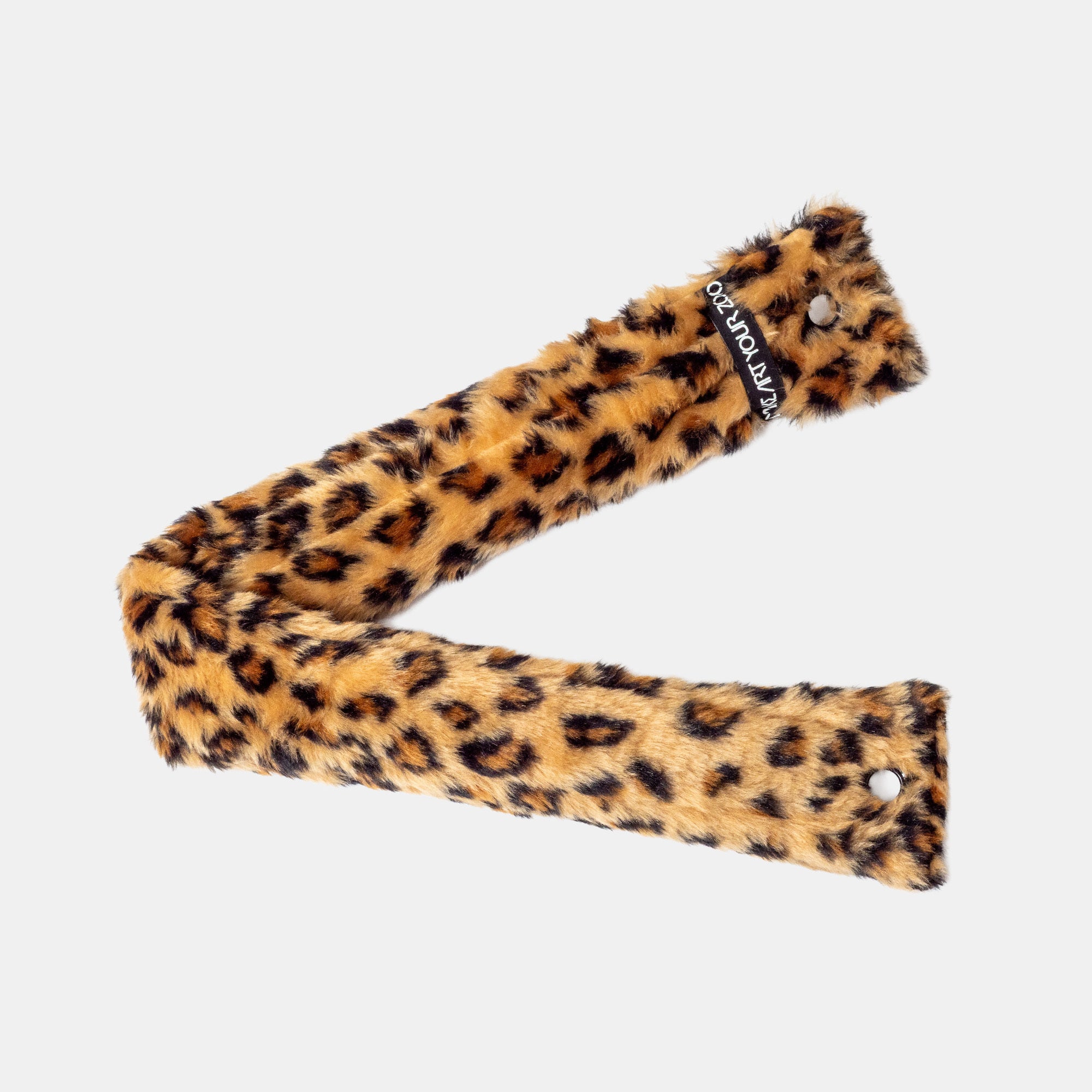 TASUKI BELT LEOPARD FUR
